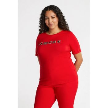 Tricou din amestec de modal cu strasuri