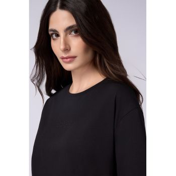 Tricou din bumbac cu maneci cazute