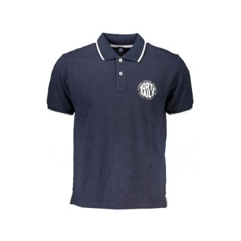 Tricou polo barbati - cu imprimeu cu logo - Regular fit -  Bleumarin -