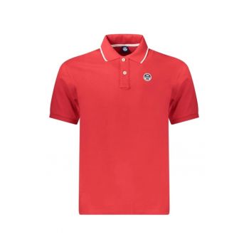 Tricou polo barbati - cu mini logo brodat - Regular fit -  Rosu