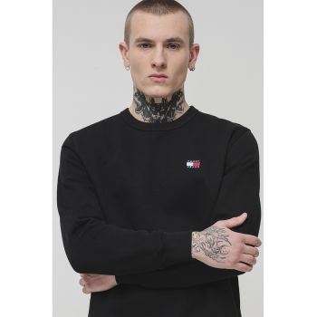 Bluza de trening cu decolteu la baza gatului si logo