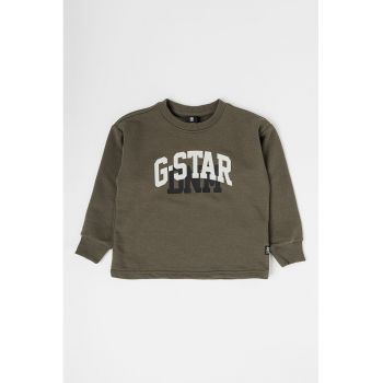Bluza de trening cu decolteu la baza gatului si logo