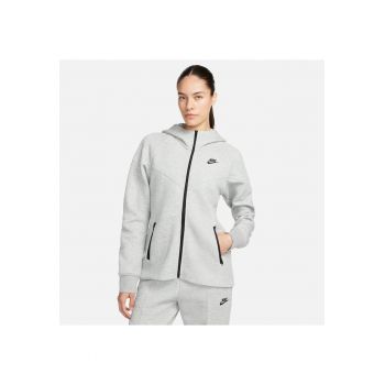 Bluza W Nsw Tech Fleece Wr Fz Hdy Heather Grey/Black