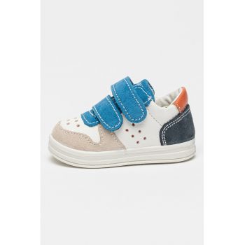Pantofi sport colorblock cu insertii de piele intoarsa