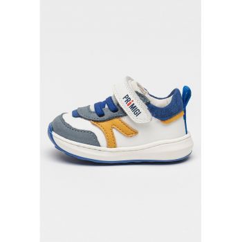 Pantofi sport de piele cu model colorblock