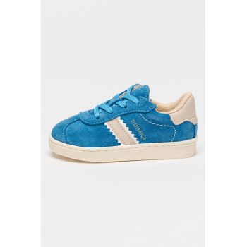 Pantofi sport low-cut de piele intoarsa