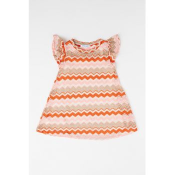 Rochie evazata cu dungi