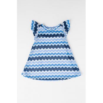 Rochie evazata cu dungi
