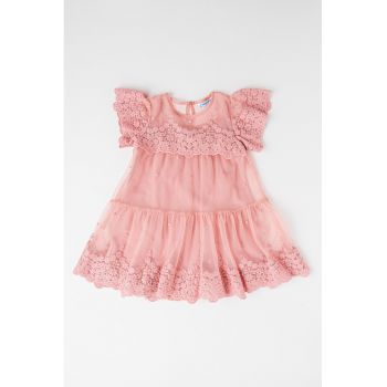 Rochie evazata cu volane