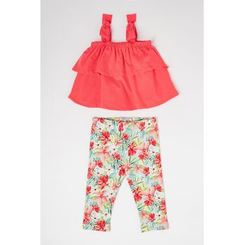 Set de bluza si colanti cu imprimeu - 2 piese