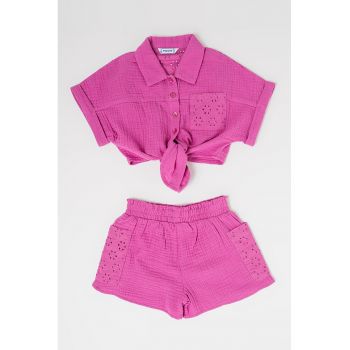 Set de camasa de bumbac si pantaloni - 2 piese