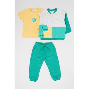 Set de imbracaminte din amestec de bumbac - 3 piese