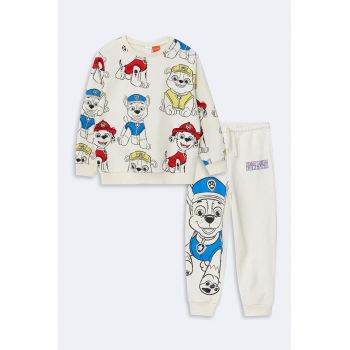 Set de pantaloni si bluza de trening cu imprimeu Paw Patrol