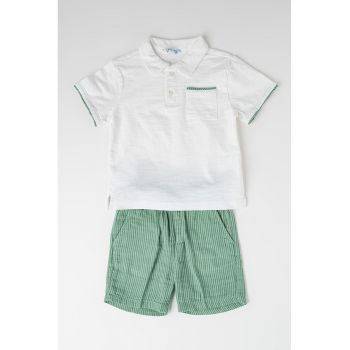 Set de tricou de bumbac si pantaloni scurti
