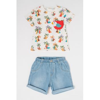 Set de tricou si blugi scurti