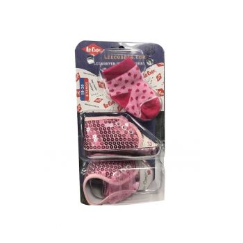 Set pantofi si sosete bebelusi  Roz