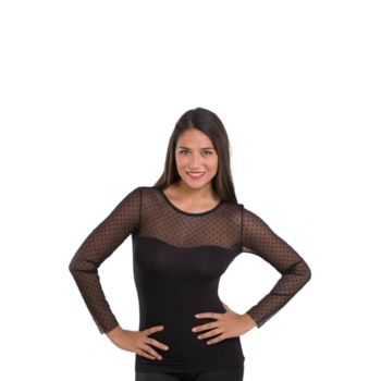 Tricou cu maneci lungi pentru dama -  Negru ieftin