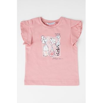 Tricou de bumbac cu imprimeu grafic