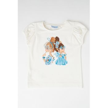 Tricou de bumbac cu imprimeu grafic