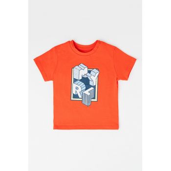 Tricou de bumbac cu imprimeu text