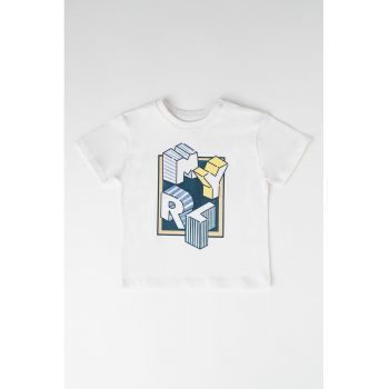 Tricou de bumbac cu imprimeu text
