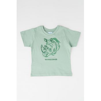 Tricou de bumbac cu model in relief