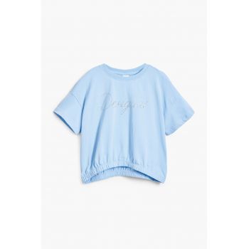 Tricou de bumbac cu paiete