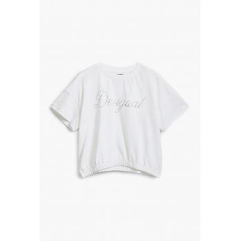 Tricou de bumbac cu paiete