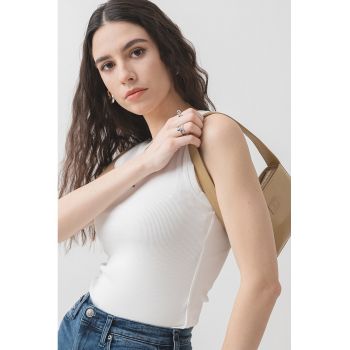 Tricou slim fit cu decolteu rotund