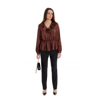 Bluza din satin cu volane Patricia