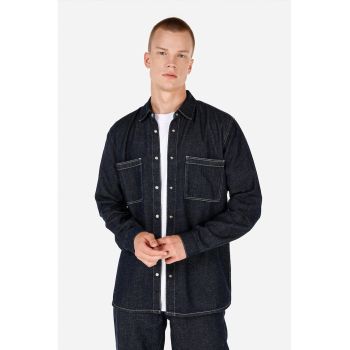 Camasa din denim si amestec de lyocell de firma originala