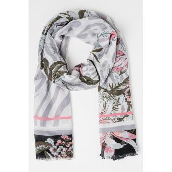 Esarfa cu imprimeu floral