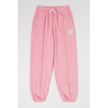 Pantaloni de trening relaxed fit cu cusaturi pe partea din fata