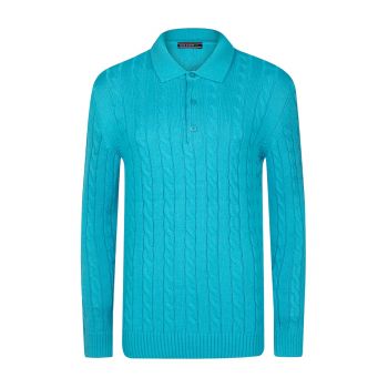 Pulover polo cu model torsade