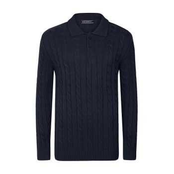Pulover polo cu model torsade