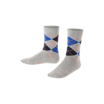 Sosete din amestec de bumbac cu model argyle Classic