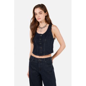 Vesta crop din denim