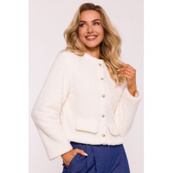 Blazer scurt din tricot tip plus -