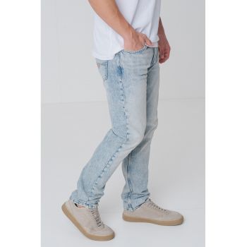 Blugi regular-fit cu talie medie