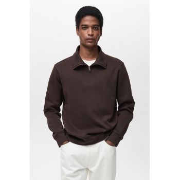 Bluza de trening cu fenta cu fermoar