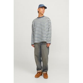 Bluza lejera de bumbac cu dungi
