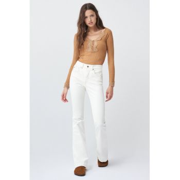 Bluza slim-fit cu decolteu rotund