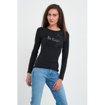 Bluza slim fit cu logo