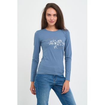 Bluza slim fit cu model floral