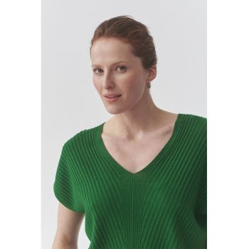 Bluza tricotata din cu decolteu in V