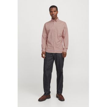 Camasa slim fit din amestec de bumbac organic