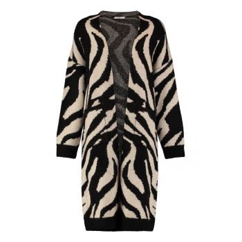Cardigan lung cu model animal print