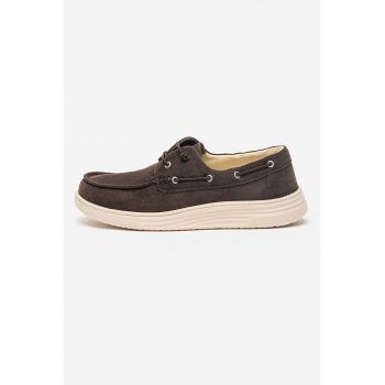 Pantofi boat din piele intoarsa