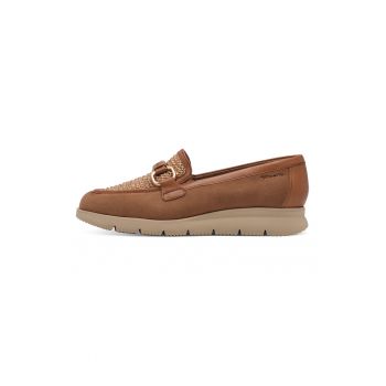 Pantofi loafer cu detalii de piele