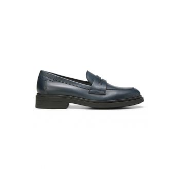 Pantofi loafer de piele cu varf rotund